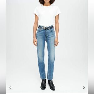 Re/Done COMFORT STRETCH HIGH RISE STOVE PIPE